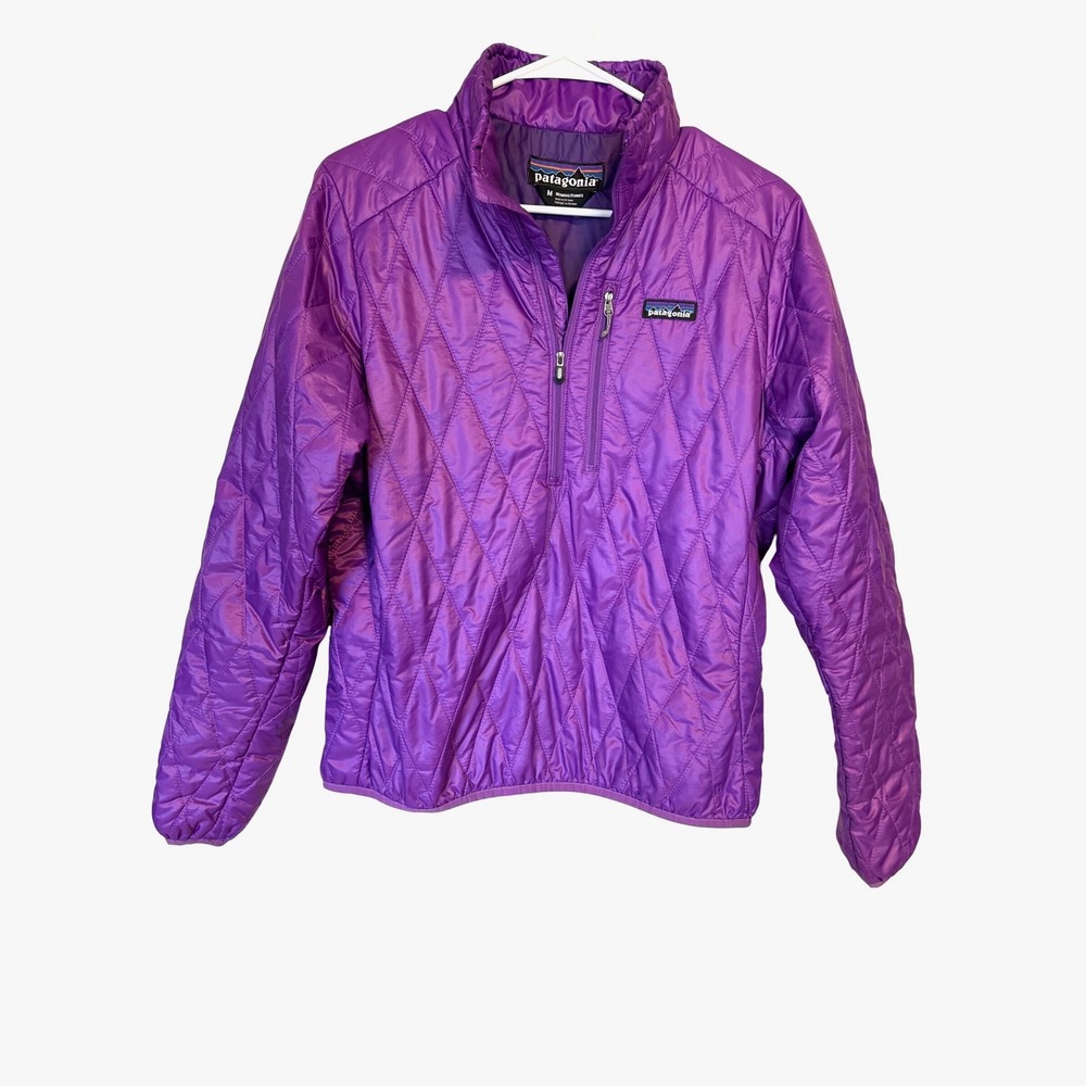 Patagonia Nano Puff Pullover Womens Medium Purple gorp quilted Primaloft Jacket